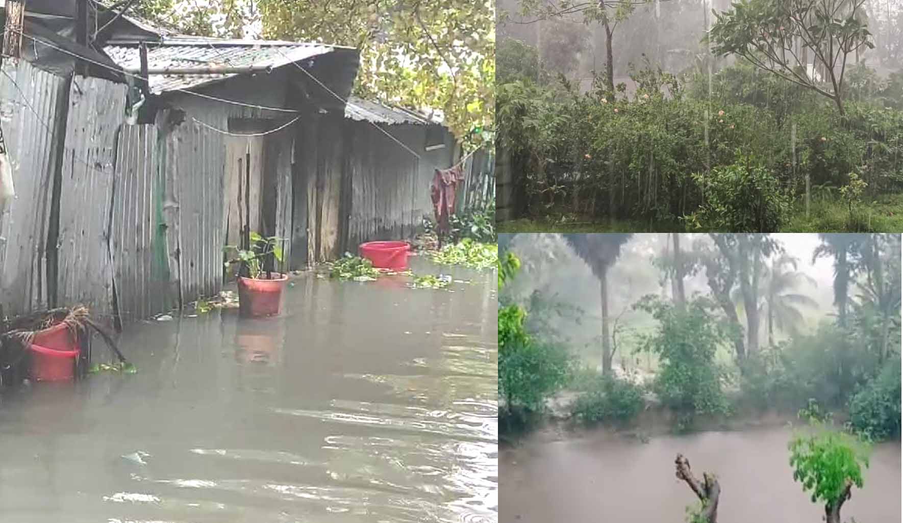 বাগমারায় নিম্নচাপের টানা বৃষ্টিতে তলিয়ে গেছে নিচু অঞ্চল’জনজীবন বিপর্যস্ত